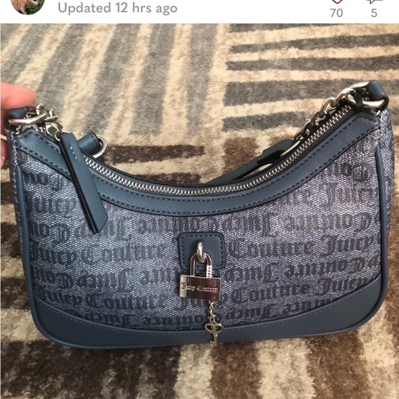 NWT Juicy Couture Eastide  Westaide Sholder Bag 💼 Color Denim - Picture 2 of 9